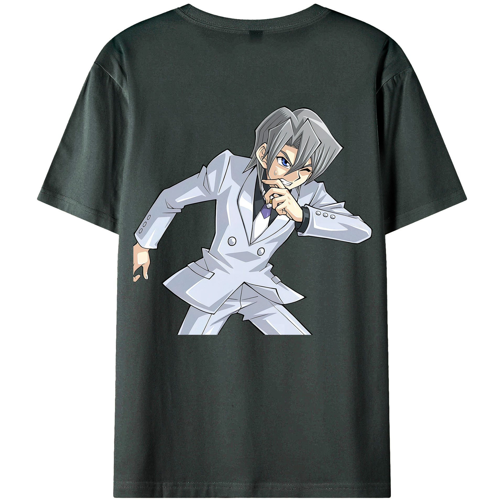 （画像用） 遊☆戯☆王 Yu-Gi-Oh! 綿100％ メンズ半袖Tシャツ（バックプリント） 通気性
